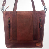 LC-ADBGS176BRW Tote Hair On Genuine Western Leather Women Bag