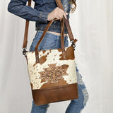 ADBG330BRWBR Tote Hair-On Genuine Western Leather Women Bag