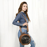 ADBG352 Canteen Hair On Genuine Western Leather Women Bag