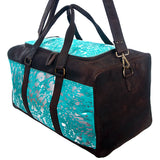 LC-ADBG474TRQBR Duffel Hair On Genuine Western Leather Women Bag