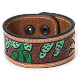 ADBRF121 Hand tooled Genuine Leather Bracelet women