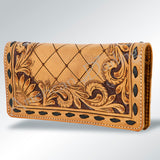 ADBG495 Wallet Hand Tooled Genuine Western Leather Women Bag