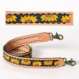 ADSTF101 Hand Tooled Genuine Leather Handle Strap