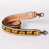 ADSTF101 Hand Tooled Genuine Leather Handle Strap