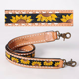 ADSTF101 Hand Tooled Genuine Leather Handle Strap