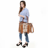 ADBG230 Tote Hand Tooled Genuine Western Leather Women Bag