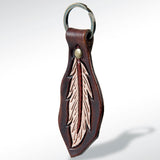 ADKR142 Hand Tooled Genuine Leather Keyring