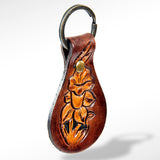 ADKR146 Hand Tooled Genuine Leather Keyring