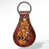 ADKR146 Hand Tooled Genuine Leather Keyring