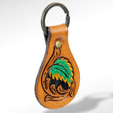 ADKR148 Hand Tooled Genuine Leather Keyring