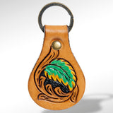 ADKR148 Hand Tooled Genuine Leather Keyring