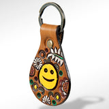 ADKR152 Hand Tooled Genuine Leather Keyring