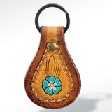 ADKR153 Hand Tooled Genuine Leather Keyring