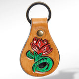 ADKR154 Hand Tooled Genuine Leather Keyring