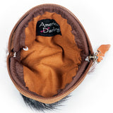 ADBG444 Coin Purse Hair On Genuine Western Leather Women Bag