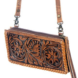 ADBG535 Wallet Hand Tooled Genuine Western Leather Women Bag