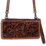 ADBG535 Wallet Hand Tooled Genuine Western Leather Women Bag