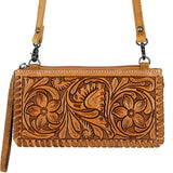 ADBG535 Wallet Hand Tooled Genuine Western Leather Women Bag