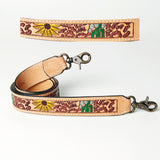 ADSTF124 Hand Tooled Genuine Leather Handle Strap