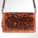 ADBG544 Wallet Hand Tooled Genuine Leather Women Bag Western Handbag Purse