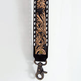 ADSTF112 Hand Tooled Genuine Leather Handle Strap