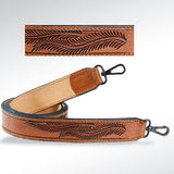 LC-ADSTF125 Hand Tooled Genuine Leather Handle Strap