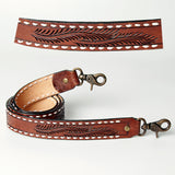 LC-ADSTF125WHBU Hand Tooled Genuine Leather Handle Strap