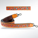 ADSTF131 Hand Tooled Genuine Leather Handle Strap