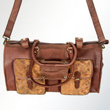 LC-ADBGI124A Duffel Hair On Genuine Western Leather Women Bag