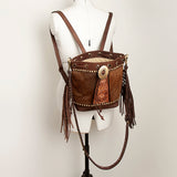 LC-ADBGI149 Bucket Genuine Western Leather Women Bag