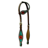 BER103-Western Leather One Ear Headstall