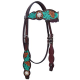 BER104-Western Leather Headstall