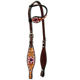 BER108-Western Leather One Ear Headstall