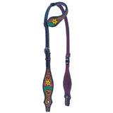 BER109-Western Leather One Ear Headstall