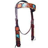 BER111-Western Leather Headstall