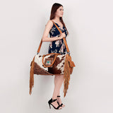 ADBG608 Duffel Hair On Genuine Western Leather Women Bag