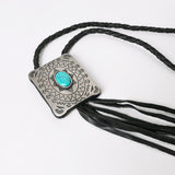 ADJW101 Braided Genuine Leather Jewelry Necklace