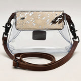 ADBGZ303 Clear Bag Hair On Genuine Western Leather Women Bag