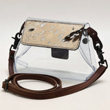 ADBGZ303 Clear Bag Hair On Genuine Western Leather Women Bag