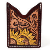 LC-ADCCF105 Card-Holder Hand Tooled Genuine Leather Women Bag Western Handbag Purse