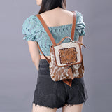 ADBG620 Backpack Hair On Genuine Western Leather Women Bag