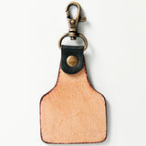 ADKR167 Hand Tooled Carved Genuine Leather Keyring