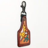 ADKR214 Hand Tooled Genuine Leather Keyring