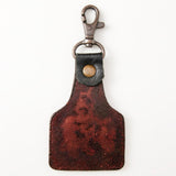 ADKR214 Hand Tooled Genuine Leather Keyring