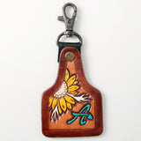 ADKR214 Hand Tooled Genuine Leather Keyring