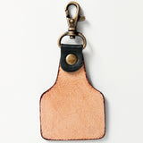 ADKR174 Hand Tooled Carved Genuine Leather Keyring