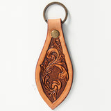 ADKR176 Hand Tooled Carved Genuine Leather Keyring