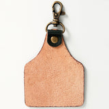 ADKR177 Hand Tooled Carved Genuine Leather Keyring