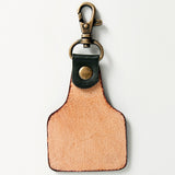 ADKR178 Hand Tooled Carved Genuine Leather Keyring