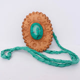 LC-ADJW103D Braided Genuine Leather Jewelry Necklace